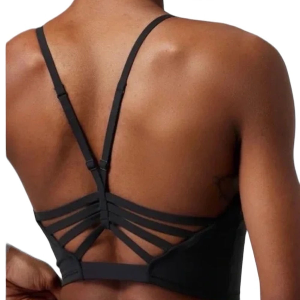 ATHLETA womens Elation Strappy Crop wirefree sports bra size XS NWOT